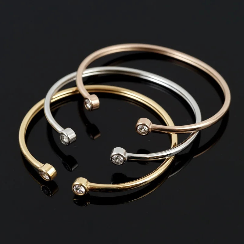 Simple Rhinestone Bangle