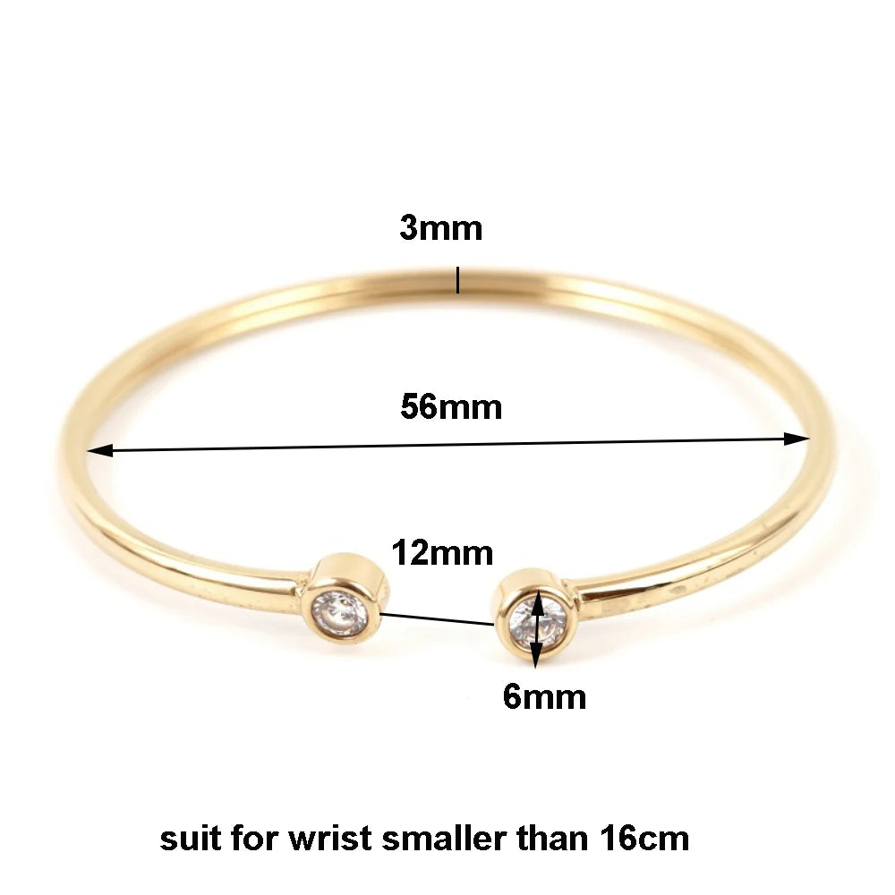 Simple Rhinestone Bangle